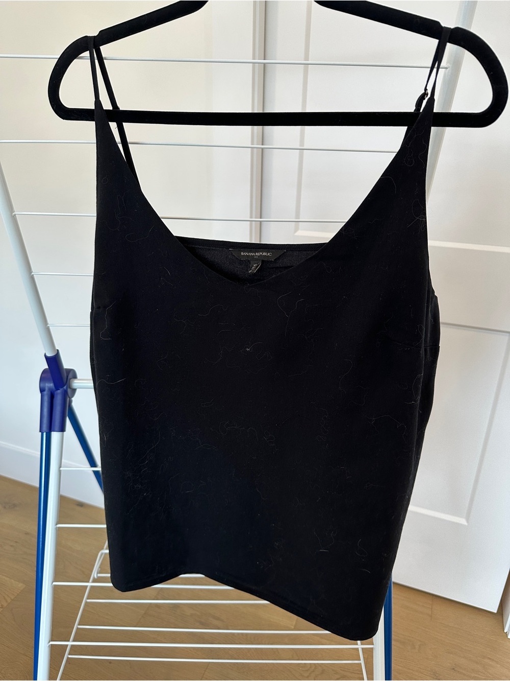 Banana Republic Black V-Neck Silk-Blend Camisole
